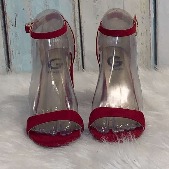 Red G by Guess Heels Sz 7.5 - Picture 5 of 8